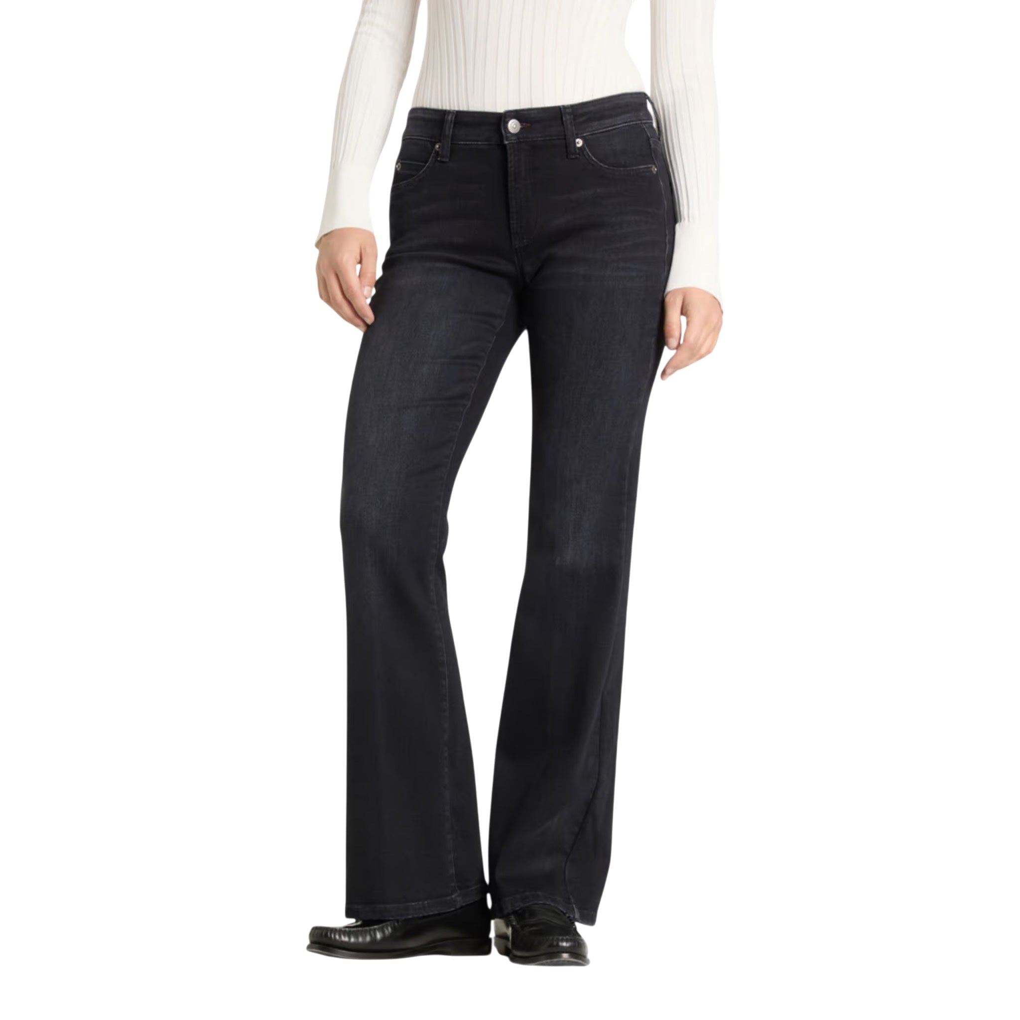 Cambio Jeans Paris flared, Shaping black dark
