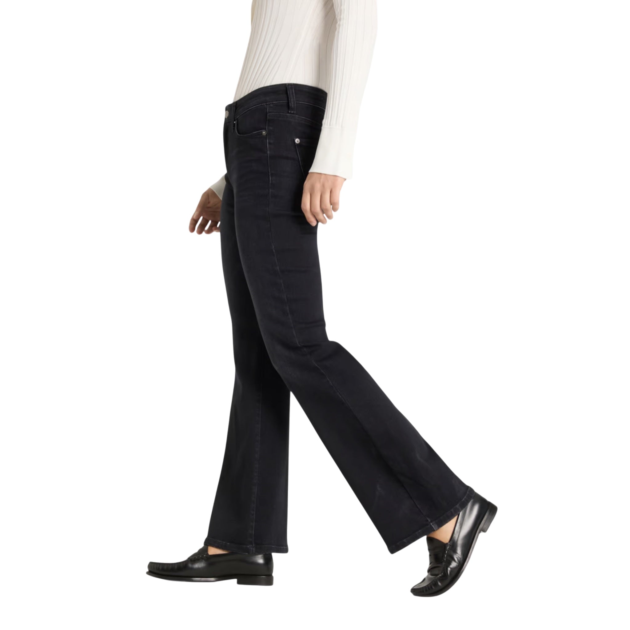 Cambio Jeans Paris flared, Shaping black dark