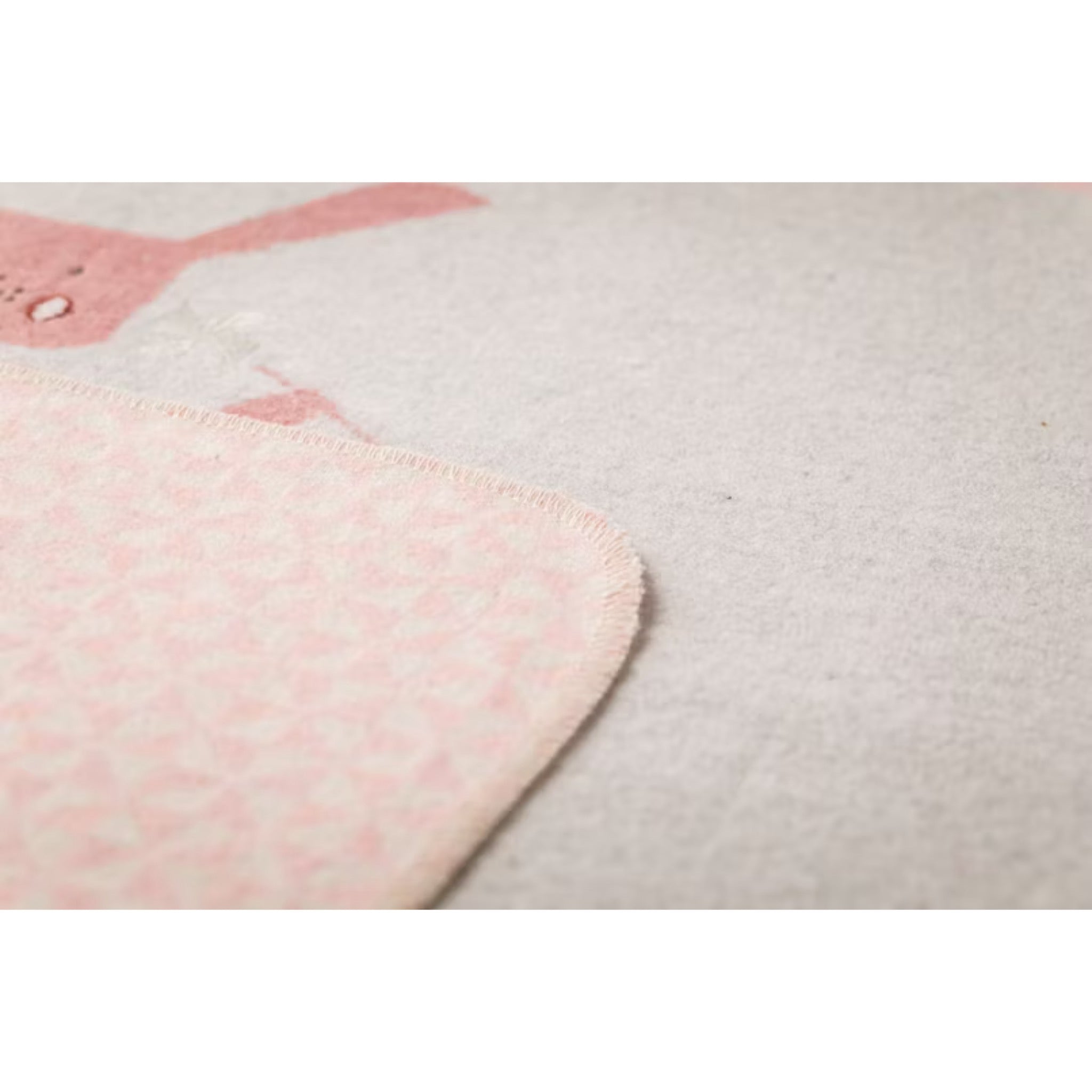 Babydecke Juwel "Hase" mit Stickerei, Kuscheldecke, Rosa