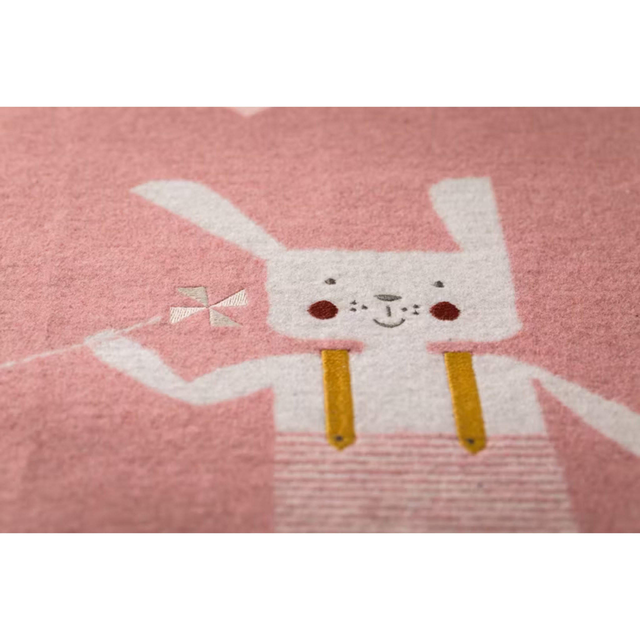 Babydecke Juwel "Hase" mit Stickerei, Kuscheldecke, Rosa