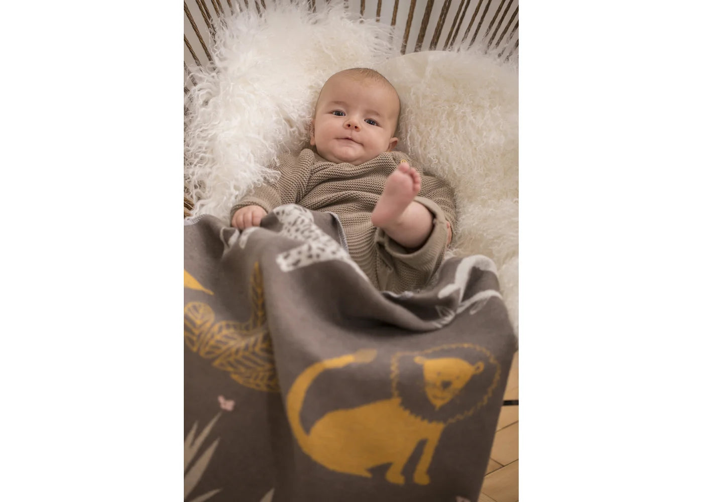 Babydecke Juwel "Dschungel", Kuscheldecke, Braun