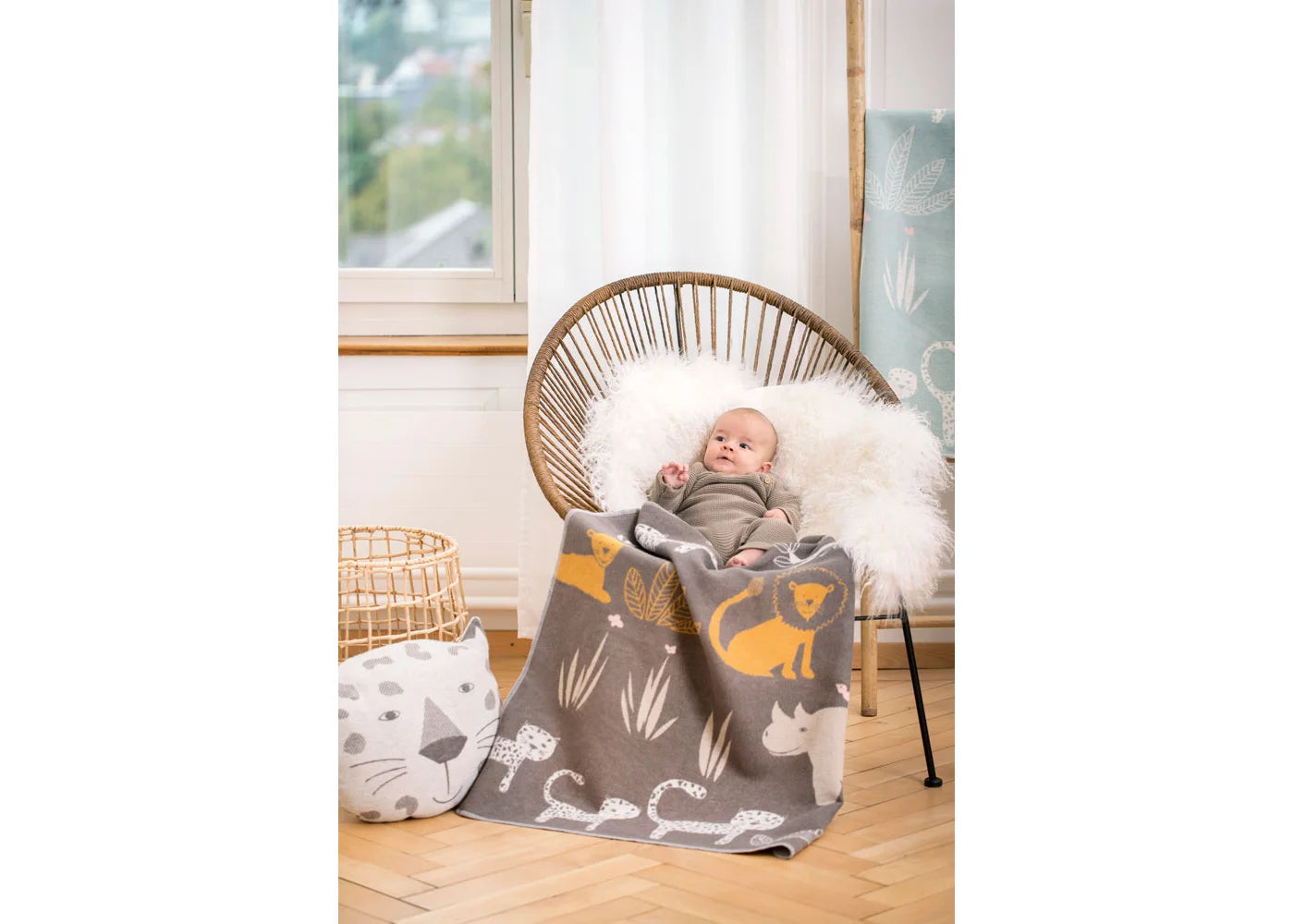 Babydecke Juwel "Dschungel", Kuscheldecke, Braun
