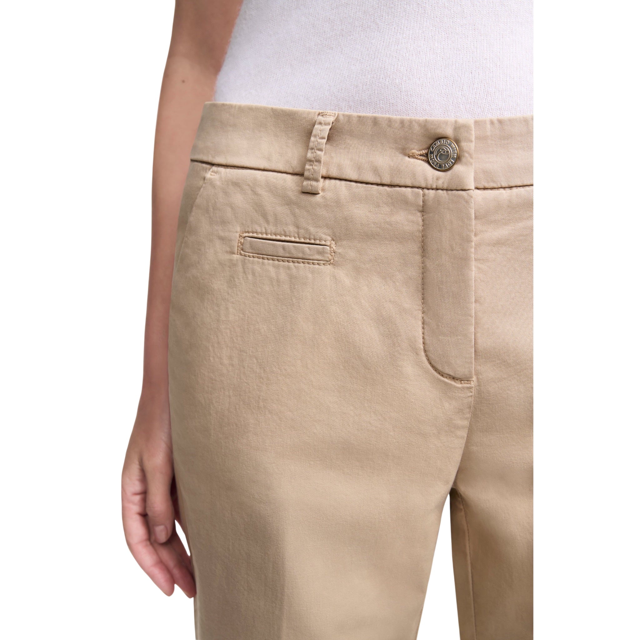 Cambio Chino Stella Cropped, Beige