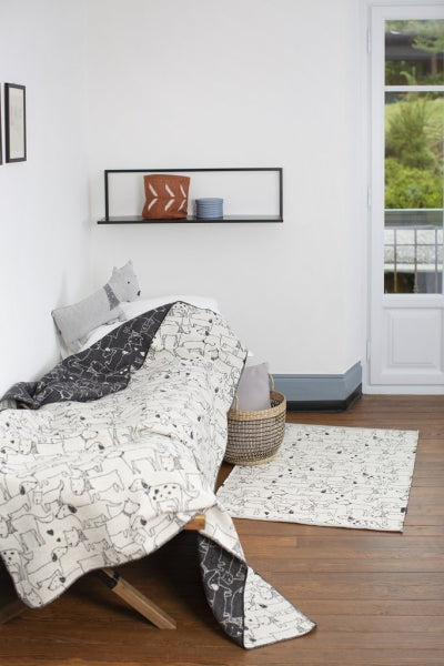 Juwel Kinder-Kissen "Hund", Kuschelkissen, Grau