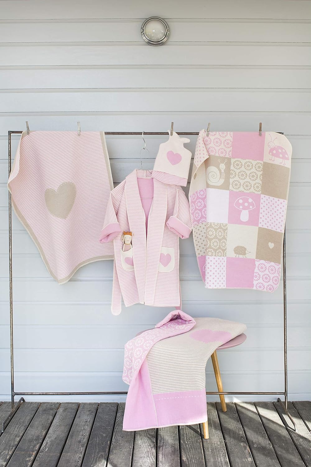 Babydecke Juwel "Patch Girl", Kuscheldecke, Rosa