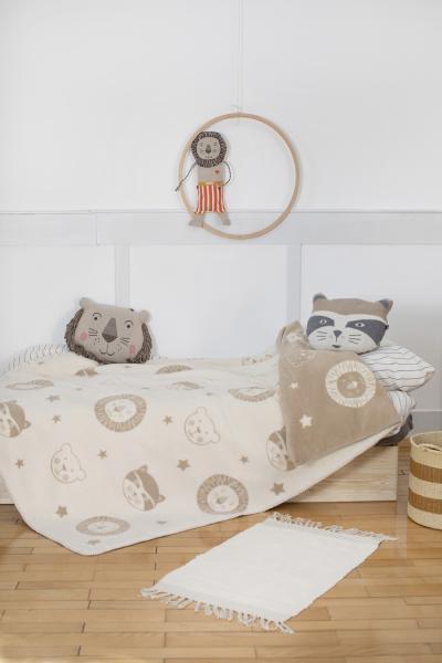 Juwel Kinder-Kissen "Waschbär", Kuschelkissen