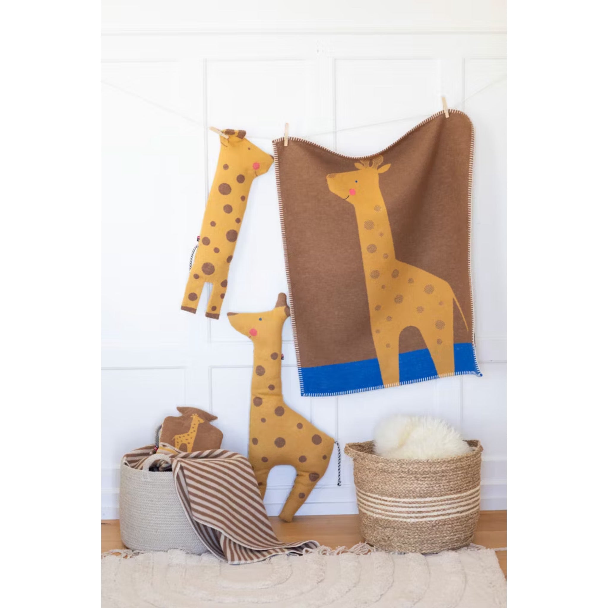 Juwel Kinder-Kissen "Giraffe", Kuschelkissen, Gold
