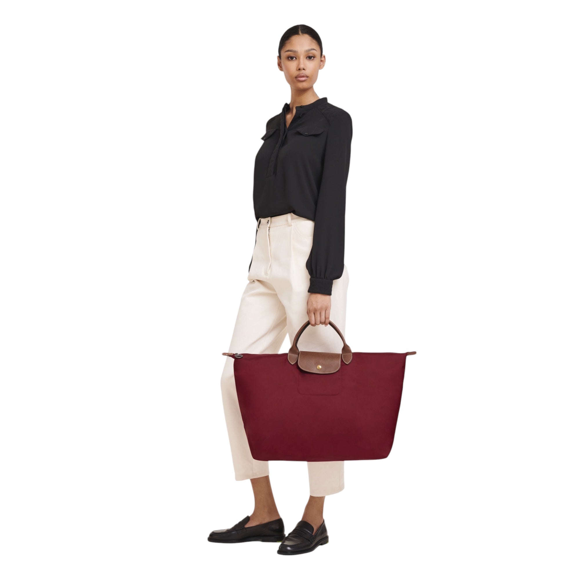 Longchamp Le Pliage Reisetasche, Weekender L, Rot