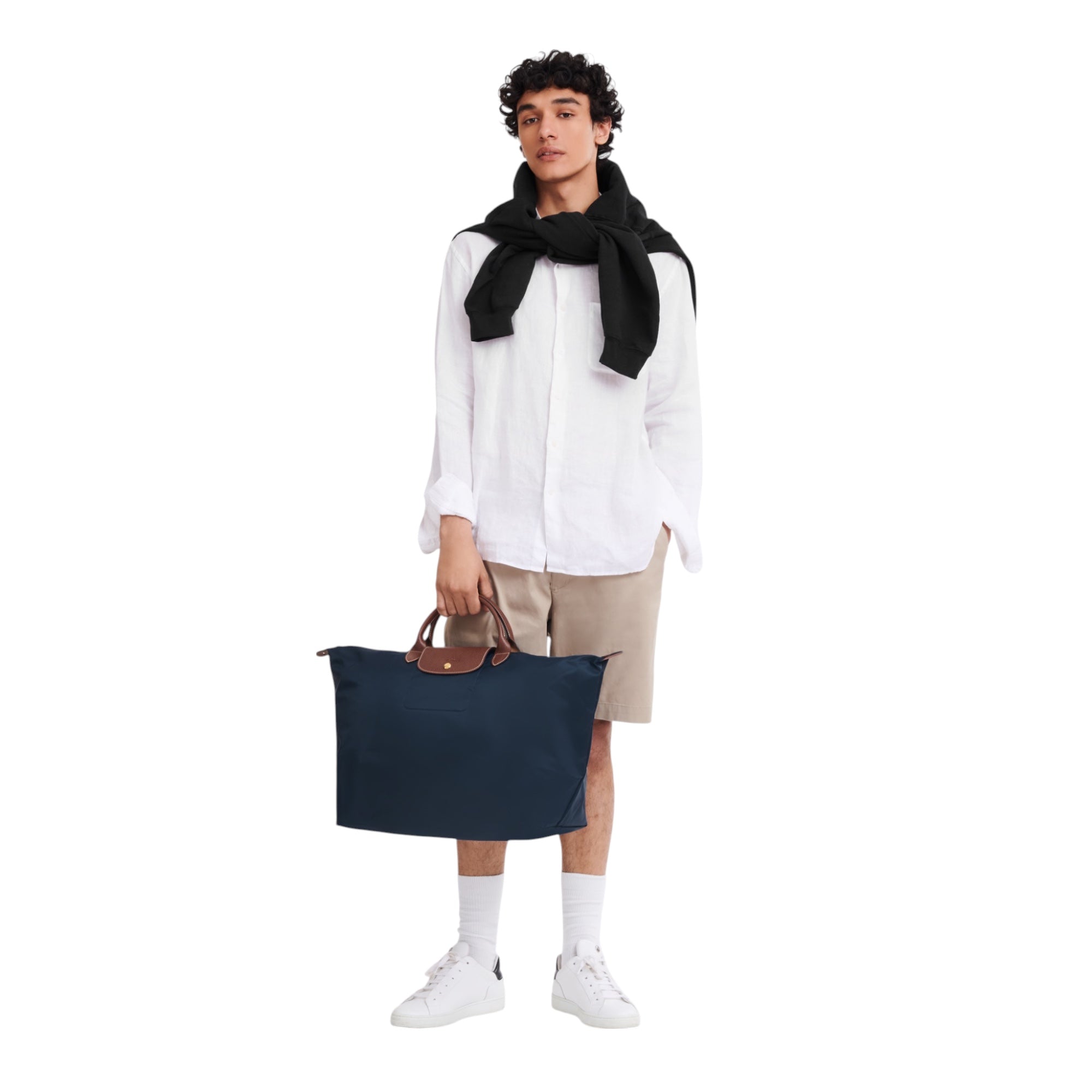 Longchamp Le Pliage Reisetasche, Weekender L, Marineblau