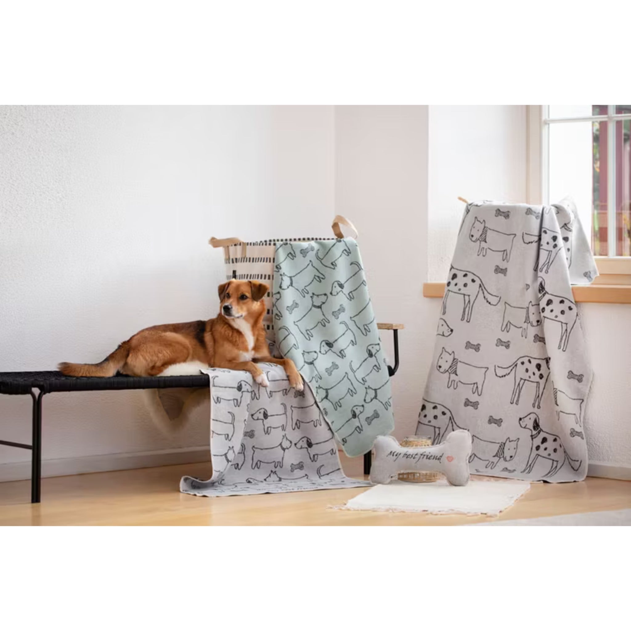 Haustierdecke "best friends allover", Kuscheldecke