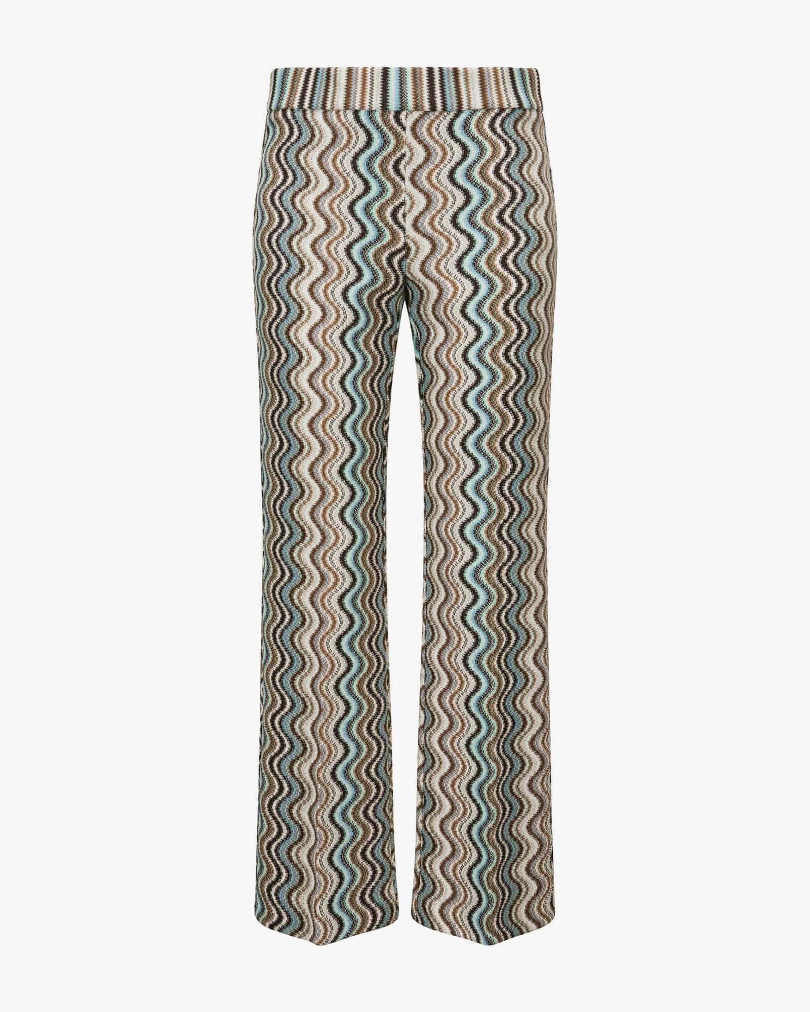 Cambio Damenhose Faith - Hellblau, Creme und Camel