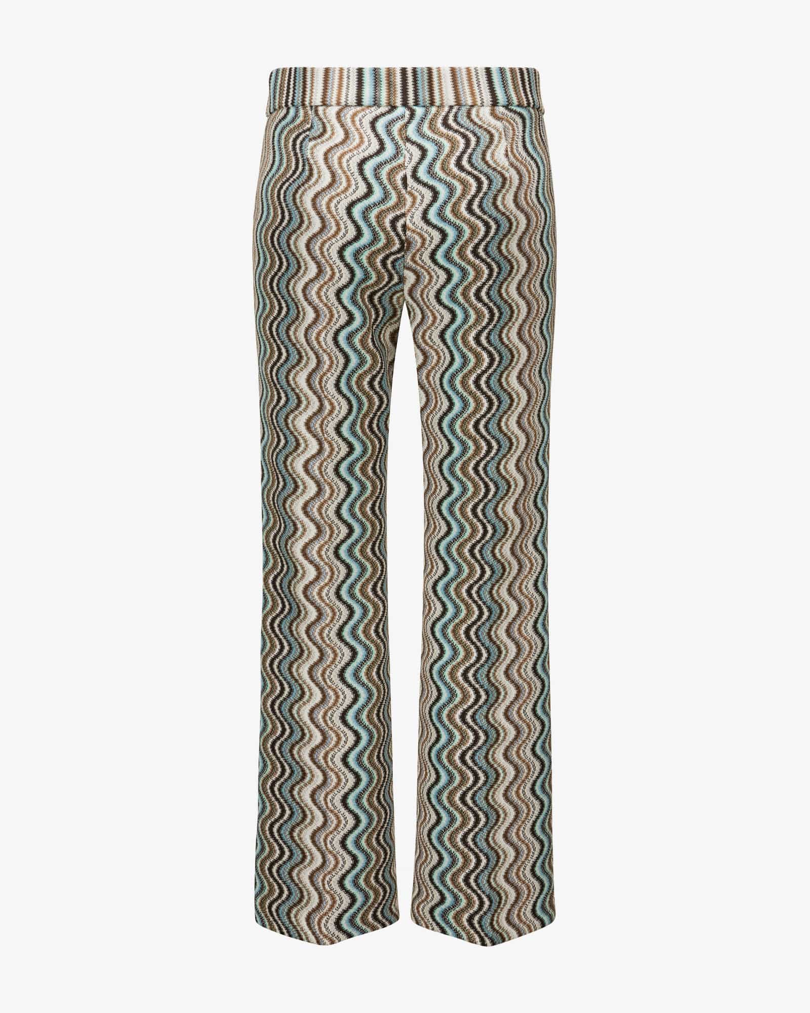 Cambio Damenhose Faith - Hellblau, Creme und Camel