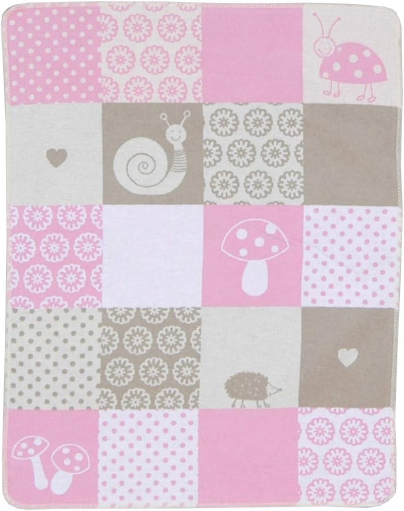 Babydecke Juwel "Patch Girl", Kuscheldecke, Rosa