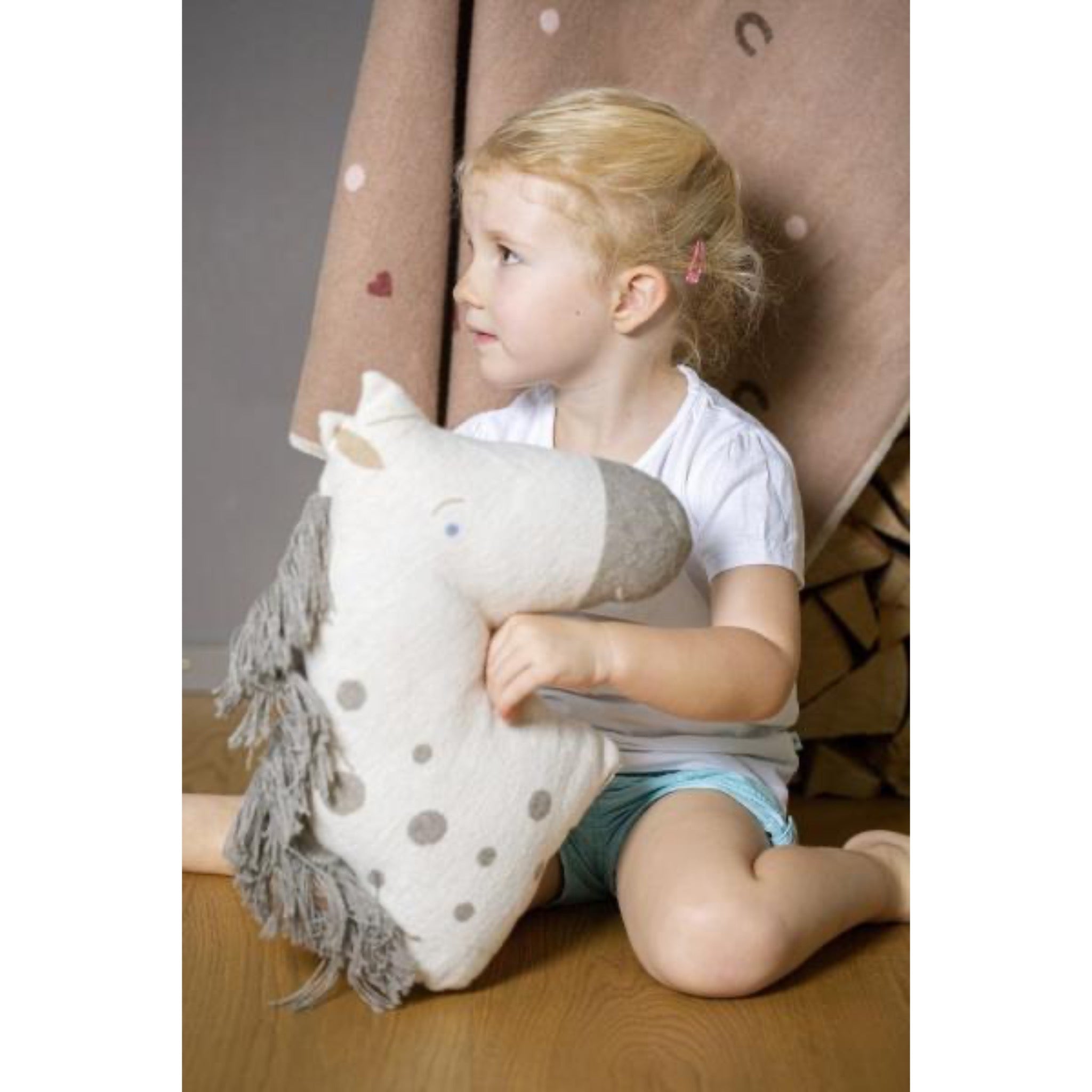 Juwel Kinder-Kissen "Pferdekopf", Kuschelkissen