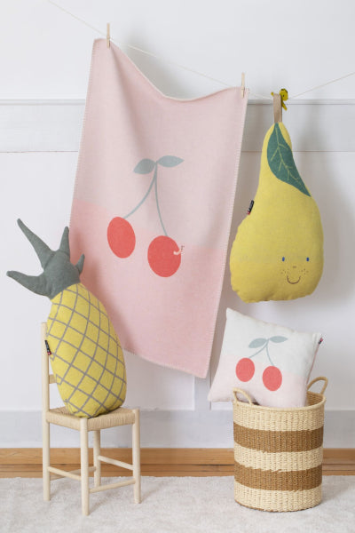 Juwel Kinder-Kissen "Birne", Kuschelkissen, Gelb