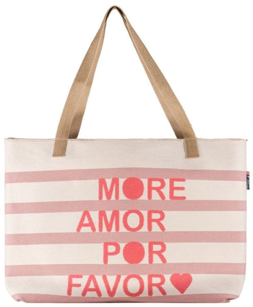 Goliath Tasche „More Amor Por Favor“ – Rosa Streifen
