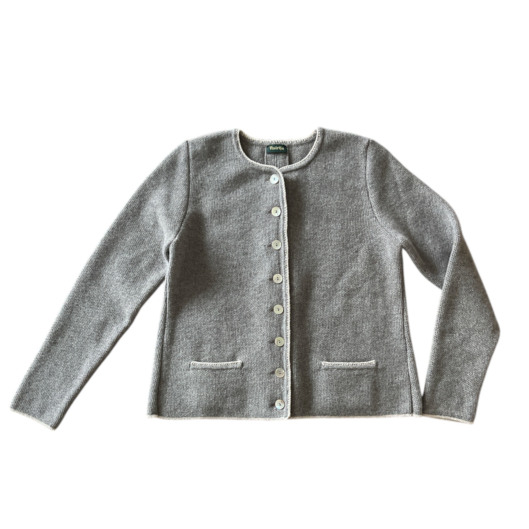 Astrifa Strickjacke, Janker Bischofswiesen mit Rückenfalte, Schlamm