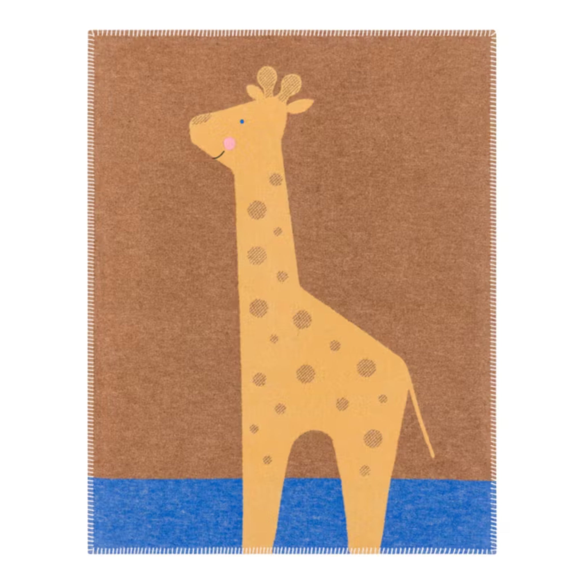 Babydecke Lili "Giraffe", Kuscheldecke mit Stickerei, Braun