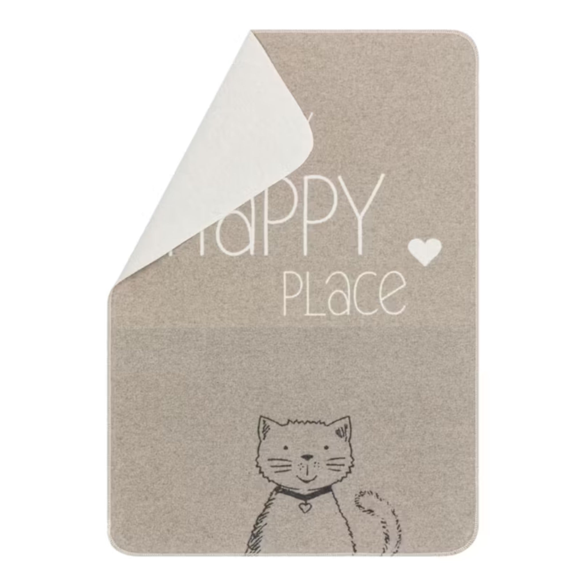Haustierdecke "my happy place" Cat, Kuscheldecke