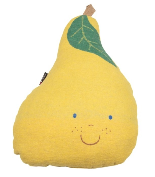 Juwel Kinder-Kissen "Birne", Kuschelkissen, Gelb